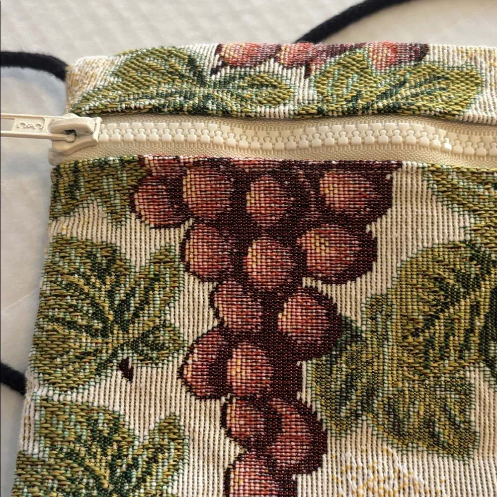 MULTICOLORED WINE THEME CROSSBODY BAG ELEGANT EMBROIDERED UNIQUE AND FABULOUS